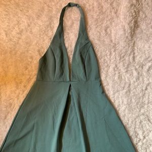 Blue summer halter dress